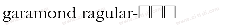 garamond ragular字体转换